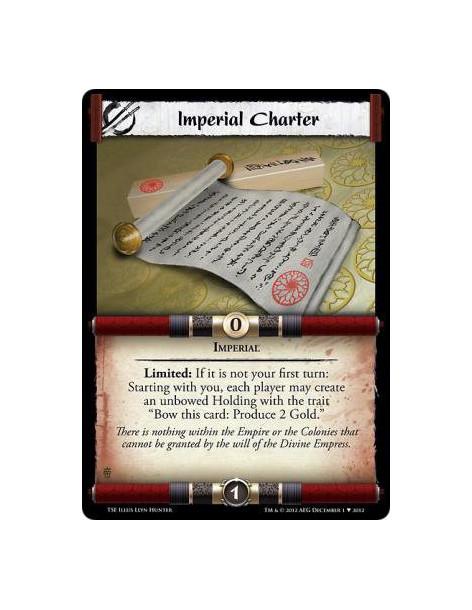 Imperial Charter  - ImperialLimited: If it is not your first turn: Starting with you, each player may create an unbowed Holding 