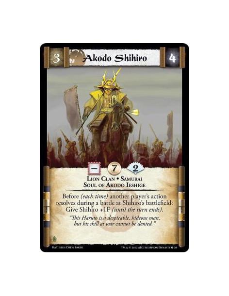 Akodo Shihiro  - Lion Clan • Samurai • Soul of Akodo IeshigeBefore (each time) another player's action resolves during a battle 