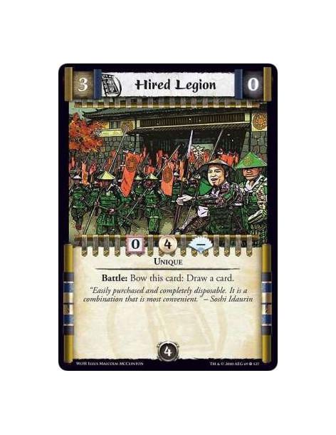 Hired Legion  - Unique    Battle: Bow this card: Draw a card.
