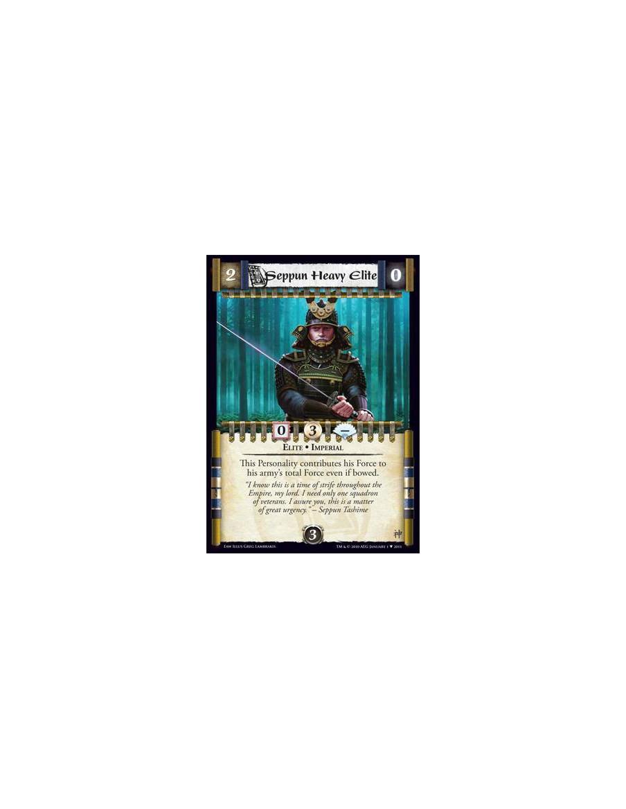 Seppun Heavy Elite  - Imperial • Elite    (Elite cards contribute Force even if bowed.)  This Personality has Elite.