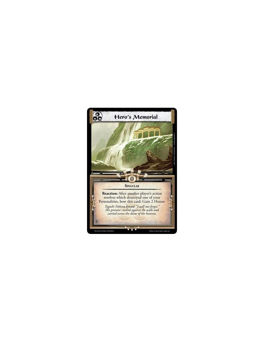 Hero's Memorial  - SingularReaction: After another player's action resolves which destroyed one of your Personalities, bow this 