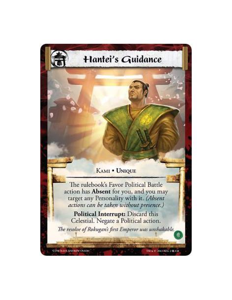 Hantei's Guidance  - Kami • UniqueThe rulebook's Favor Political Battle action has Absent for you, and you may target any Person
