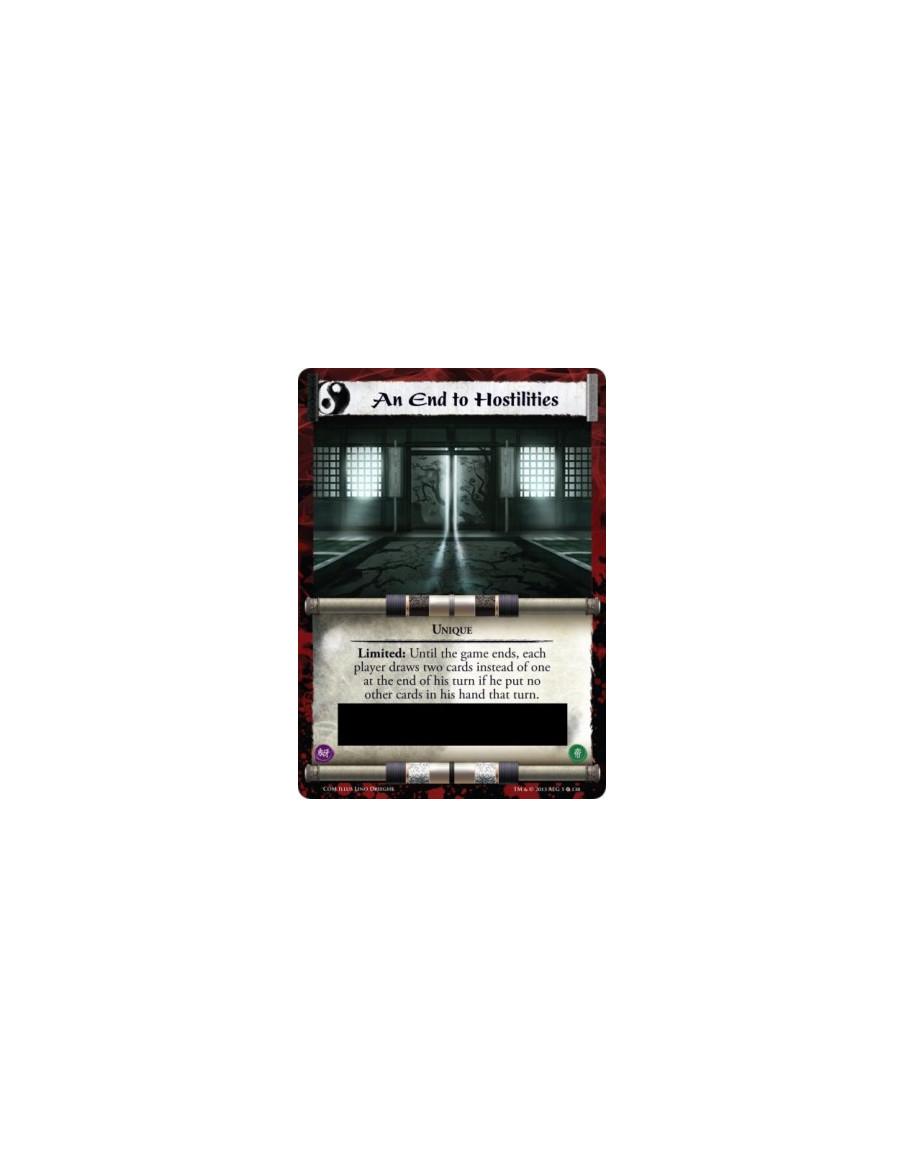 An End to Hostilities  - UniqueLimited: Until the game ends, each player draws two cards instead of one at the end of his turn i