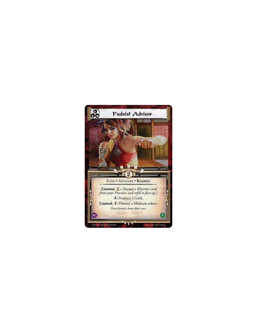 Fudoist Advisor  - Fudo • Retainer • Kharmic(Limited, : Discard a Kharmic card from your Province and refill it face-up.)w: Prod