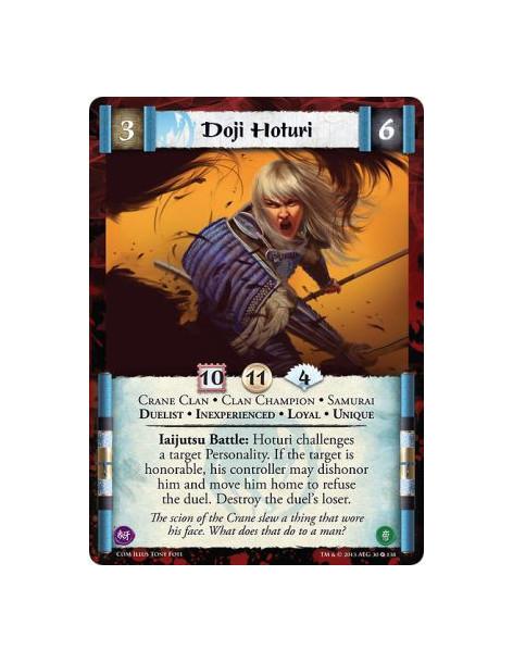 Doji Hoturi Inexp FOIL  - Crane Clan • Clan Champion • Samurai • Duelist • Inexperienced • Loyal • UniqueIaijutsu Battle: Hoturi