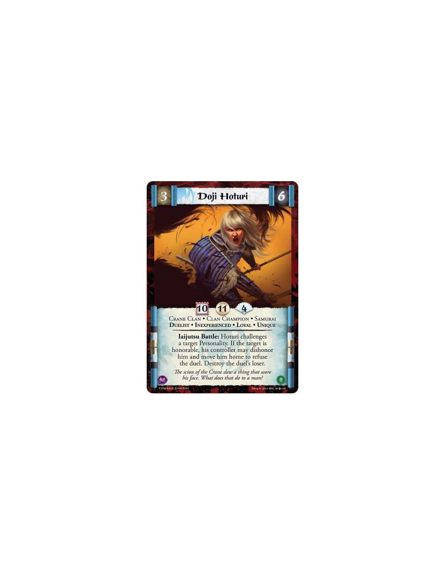 Doji Hoturi Inexp FOIL  - Crane Clan • Clan Champion • Samurai • Duelist • Inexperienced • Loyal • UniqueIaijutsu Battle: Hoturi