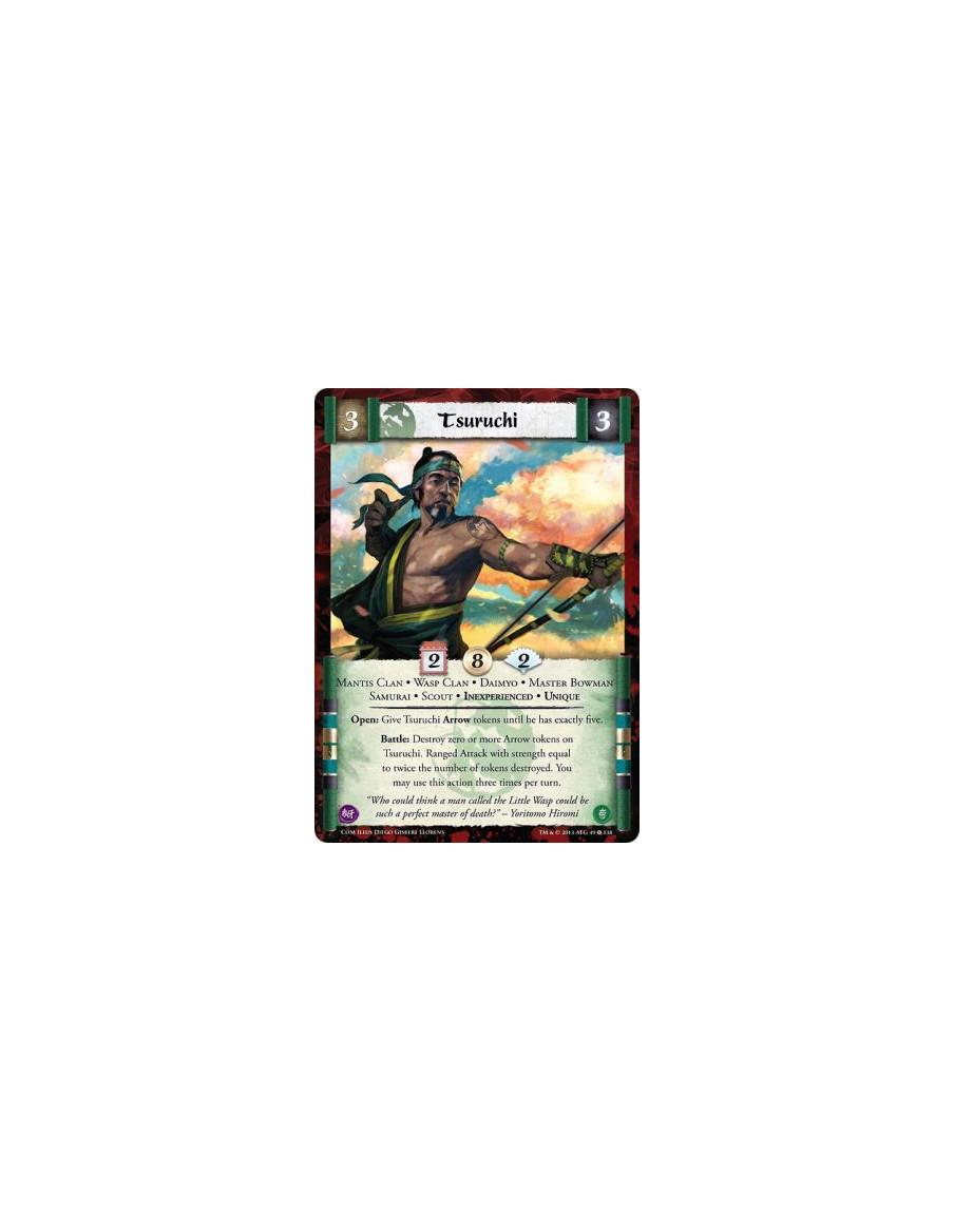 Tsuruchi Inexp FOIL  - Daimyo • Inexperienced • Mantis Clan • Master Bowman • Samurai • Scout • Unique • Wasp ClanOpen: Give Tsu
