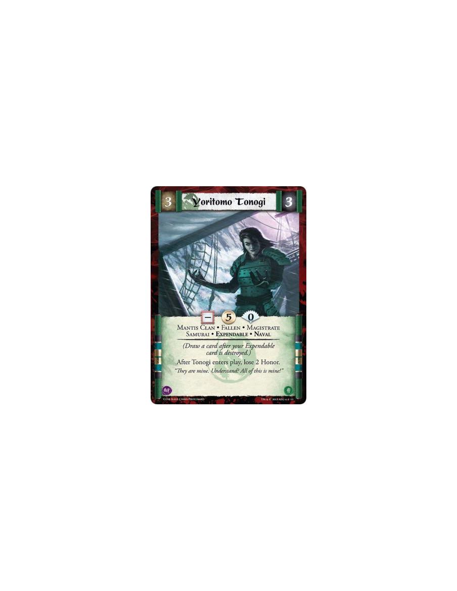 Yoritomo Tonogi  - Mantis Clan • Fallen • Magistrate • Samurai • Expendable • Naval(Draw a card after your Expendable card is de