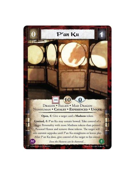 P'an Ku Exp FOIL  - Dragon • Fallen • Mad Dragon • Nonhuman • Cavalry • Experienced • UniqueOpen, w: Give a target card a Madnes