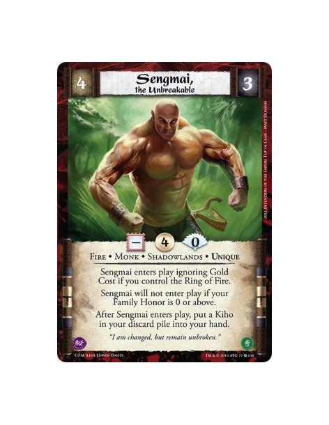 Sengmai, the Unbreakable FOIL  - Fire • Monk • Shadowlands • UniqueSengmai enters play ignoring Gold Cost if you control the Rin
