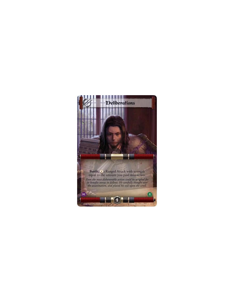 Deliberations FULL BLEED  - Battle, : Ranged Attack with strength equal to the amount you paid minus two.