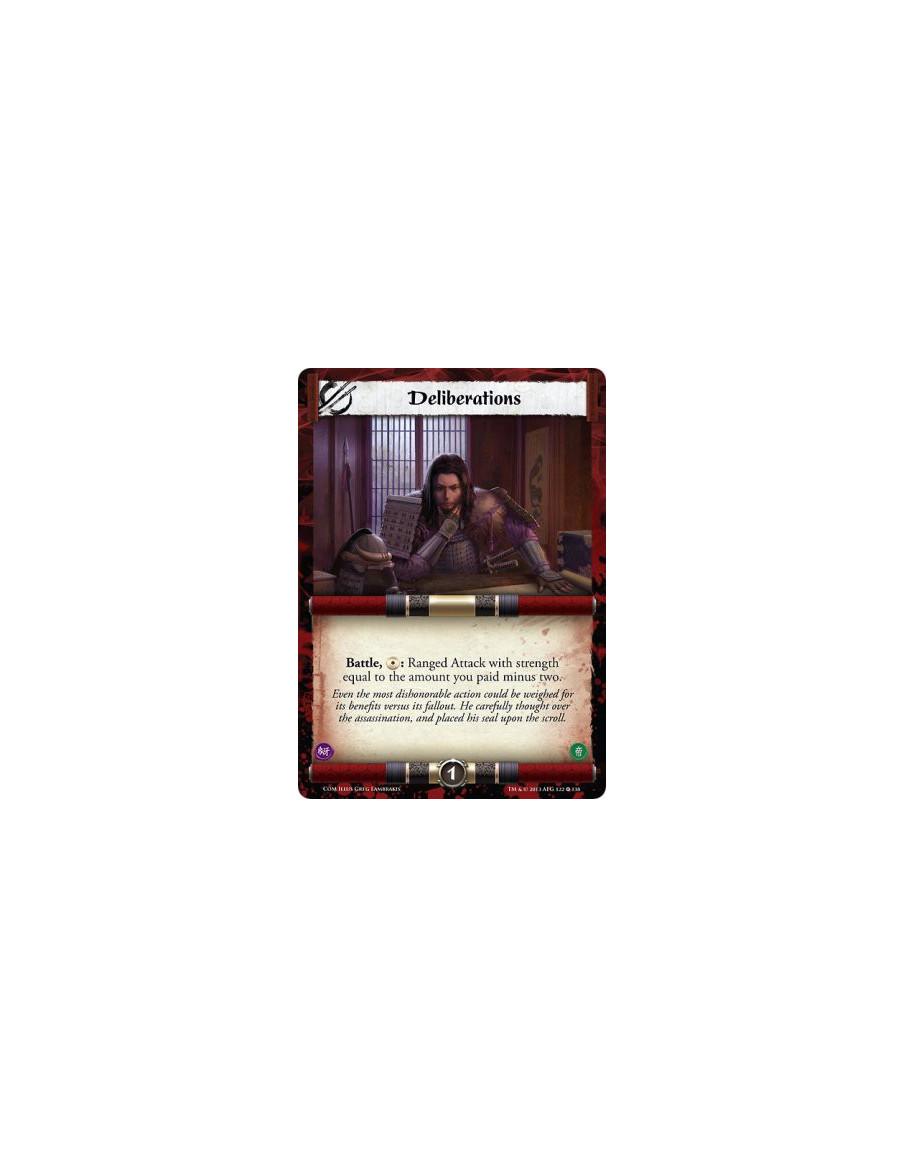 Deliberations  - Battle, : Ranged Attack with strength equal to the amount you paid minus two.