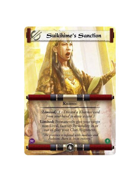 Suikihime's Sanction FULL BLEED  - Kharmic(Limited, : Discard a Kharmic card from your hand to draw a card.)Limited: Permanently