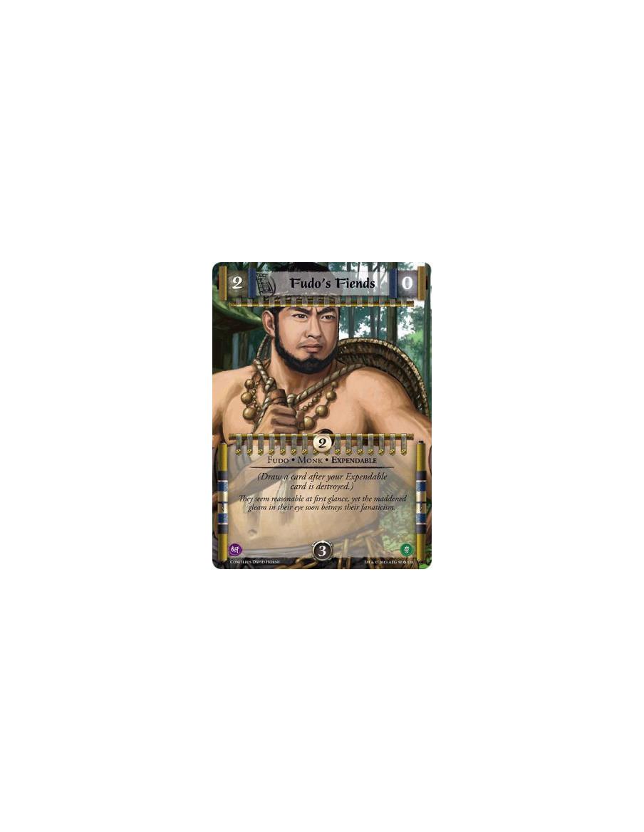 Fudo's Fiends FULL BLEED  - Fudo • Monk • Expendable(Draw a card after your Expendable card is destroyed.)