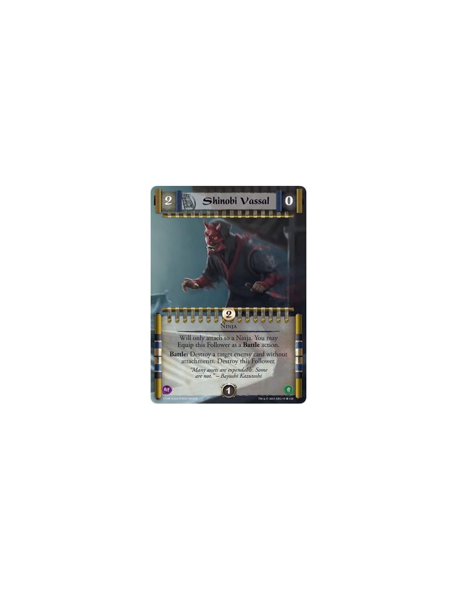 Shinobi Vassal FULL BLEED  - NinjaWill only attach to a Ninja. You may Equip this Follower as a Battle action. Battle: Destroy a