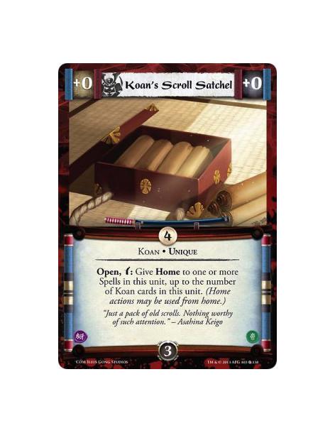 Koan's Scroll Satchel FOIL  - Koan • Unique  Open, w: Give Home to one or more Spells in this unit, up to the number of Koan car