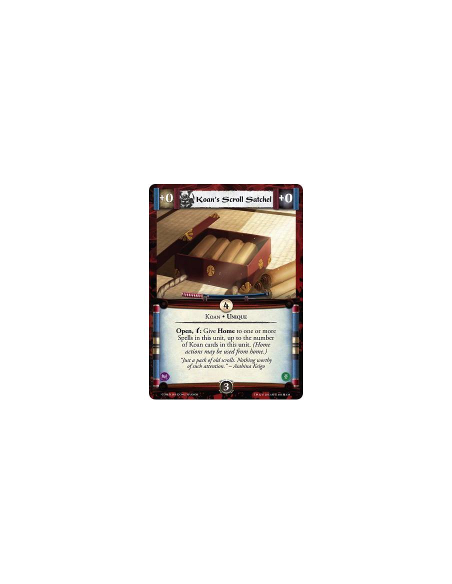 Koan's Scroll Satchel FOIL  - Koan • Unique  Open, w: Give Home to one or more Spells in this unit, up to the number of Koan car