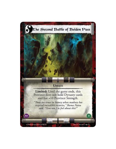 The Second Battle of Beiden Pass FOIL  - UniqueLimited: Until the game ends, this Province does not hold Dynasty cards and has +
