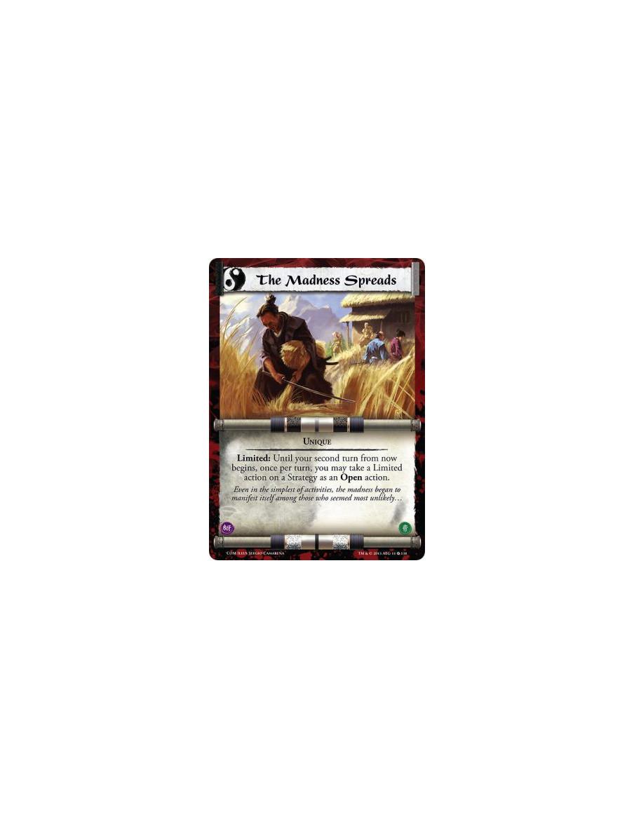 The Madness Spreads FOIL  - UniqueLimited: Until your second turn from now begins, once per turn, you may take a Limited action 
