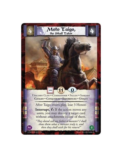 Moto Taigo, the Skull Taker Exp  - Unicorn Clan • Commander • Fallen • Samurai • Cavalry • Conqueror • Experienced • Unique  Aft