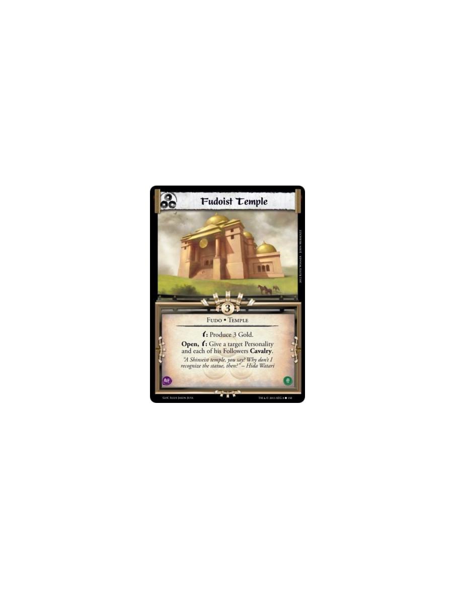 Fudoist Temple  - Fudo · Templew: Produce 3 Gold.Open, w: Give a target Personality and each of his Followers Cavalry.