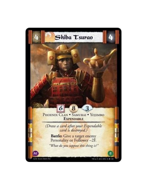 Shiba Tsurao  - Phoenix Clan • Samurai • Yojimbo • Expendable(Draw a card after your Expendable card is destroyed.)Battle: Give