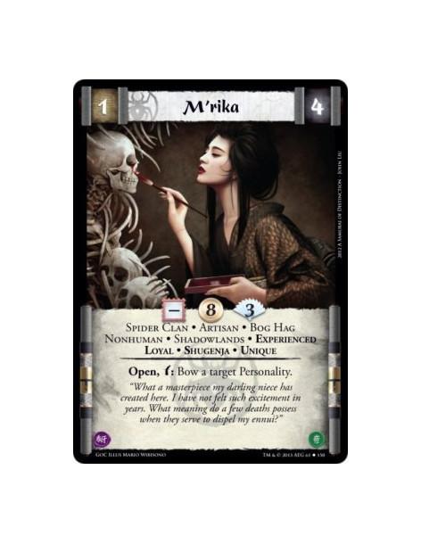 M'rika Exp  - Artisan • Bog Hag • Experienced • Loyal • Nonhuman • Shadowlands • Shugenja • Spider Clan • UniqueOpen, w: Bow a t