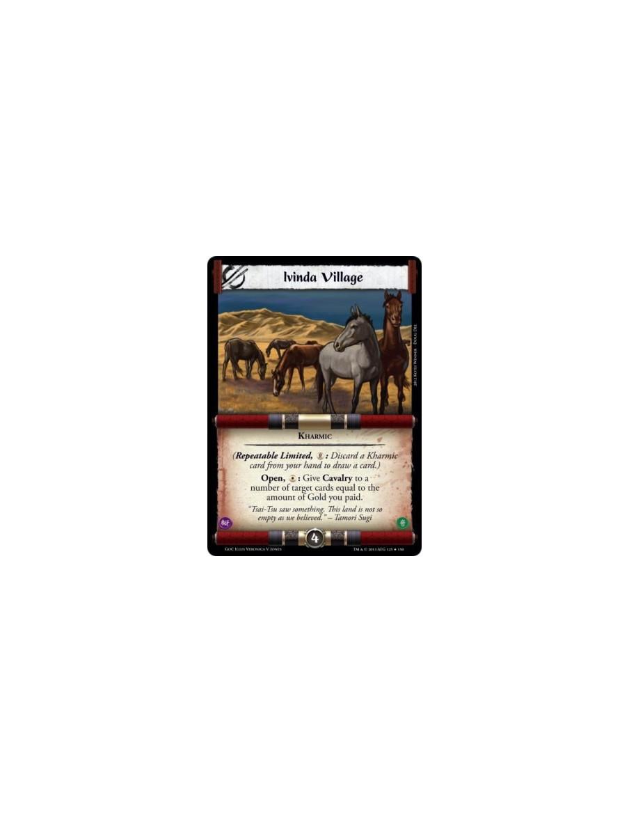 Ivinda Village  - Kharmic(Repeatable Limited, 2: Discard a Kharmic card from your hand to draw a card.)Open, *: Give Cavalry to 