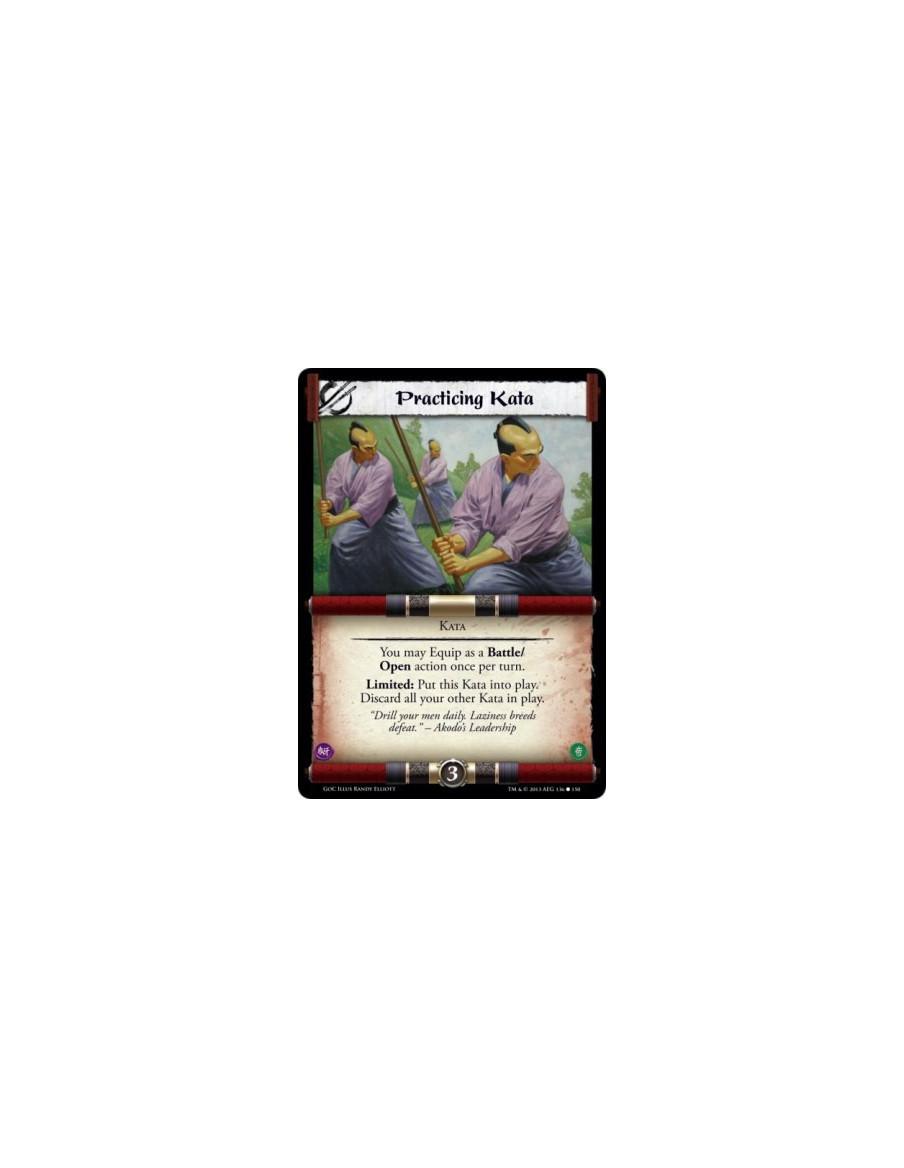 Practicing Kata  - KataYou may Equip as a Battle/Open action once per turn.Limited: Put this Kata into play. Discard all your ot