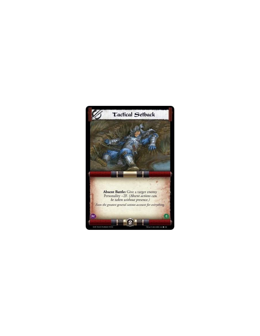 Tactical Setback  - Absent Battle: Give a target enemy Personality -2F. (Absent actions can be taken without presence.)