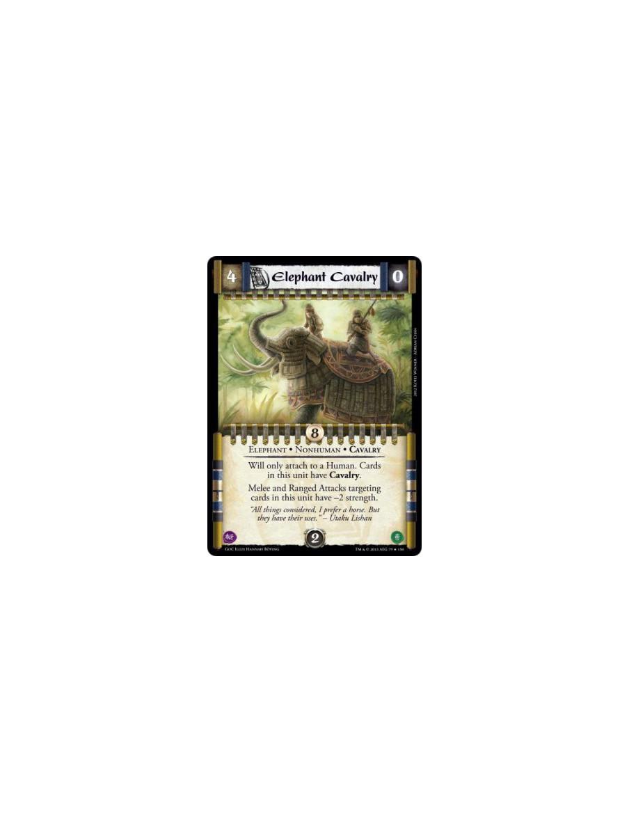 Elephant Cavalry  - Elephant • Nonhuman • CavalryWill only attach to a Human. Cards in this unit have Cavalry.Melee and Ranged A