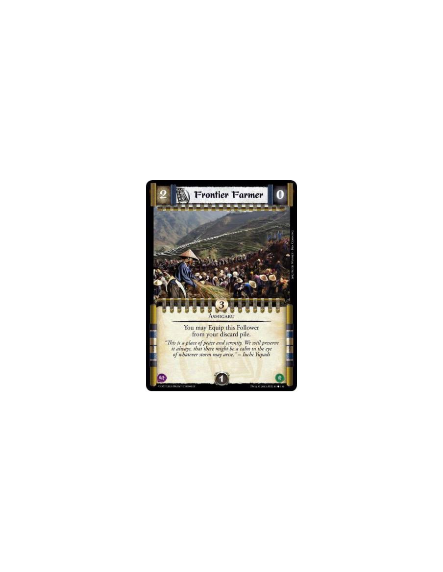 Frontier Farmer  - AshigaruYou may Equip this Follower from your discard pile.