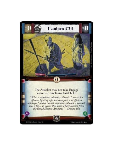 Lantern Oil  - The Attacker may not take Engage actions at this Item's battlefield.