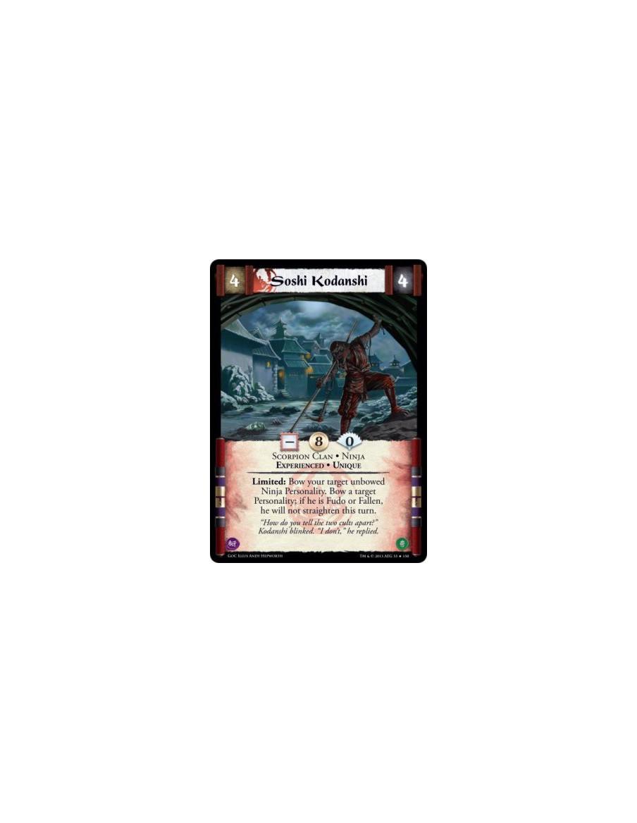 Soshi Kodanshi Exp FOIL  - Experienced • Ninja • Scorpion Clan • UniqueLimited: Bow your target unbowed Ninja Personality. Bow a
