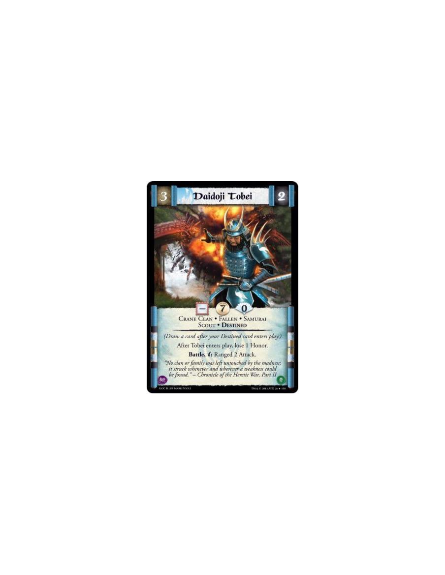 Daidoji Tobei FOIL  - Crane Clan • Destined • Fallen • Samurai • ScoutDraw a card after your Destined card enters play.)After To