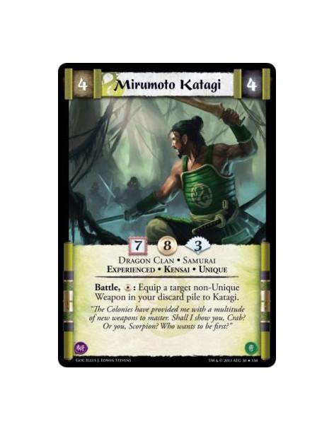 Mirumoto Katagi Exp FOIL  - Dragon Clan • Samurai • Experienced • Kensai • UniqueBattle, pay * Gold: Equip a target non-Unique W