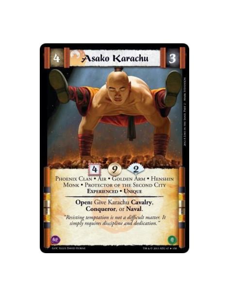 Asako Karachu Exp FOIL  - Air • Experienced • Golden Arm • Henshin • Monk • Phoenix Clan • Protector of the Second City • Unique