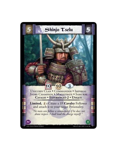 Shinjo Tselu Exp2 FOIL  - Cavalry • Commander • Experienced 2 • Imperial • Ivory Champion • Magistrate • Samurai • Unicorn Clan 