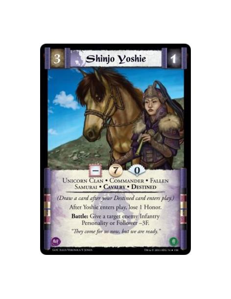 Shinjo Yoshie FOIL  - Cavalry • Commander • Destined • Fallen • Samurai • Unicorn Clan(Draw a card after your Destined card ente