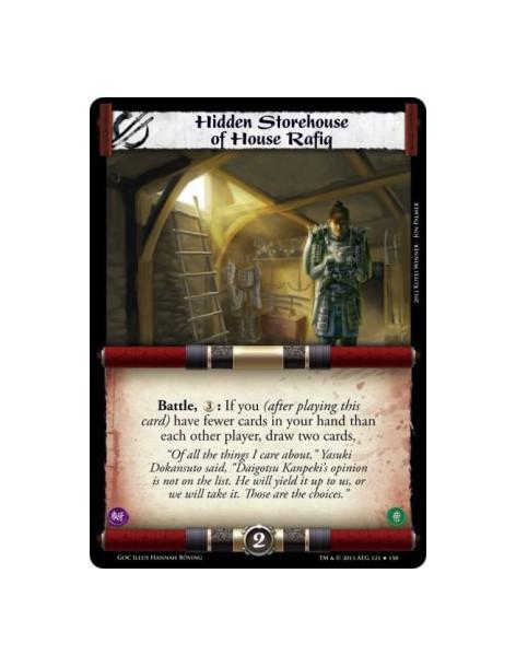 Hidden Storehouse of House Rafiq FOIL  - Battle, 3: If you (after playing this card) have fewer cards in your hand than each oth