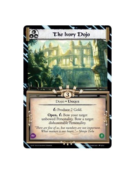 The Ivory Dojo FOIL  - Dojo • Uniquew: Produce 2 Gold.Open, w: Bow your target unbowed Personality. Bow a target dishonorable Pe