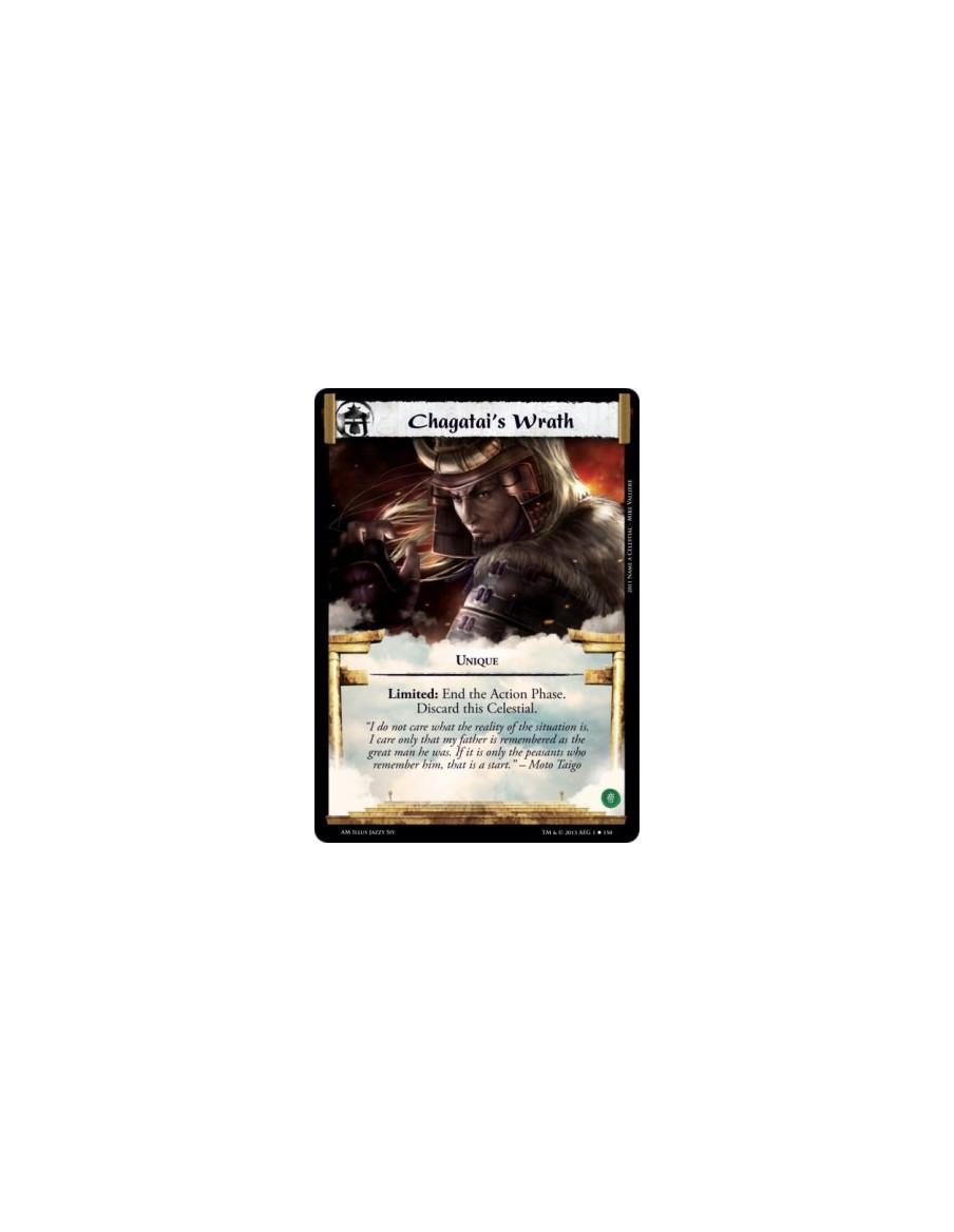Chagatai's Wrath  - UniqueLimited: End the Action Phase. Discard this Celestial.