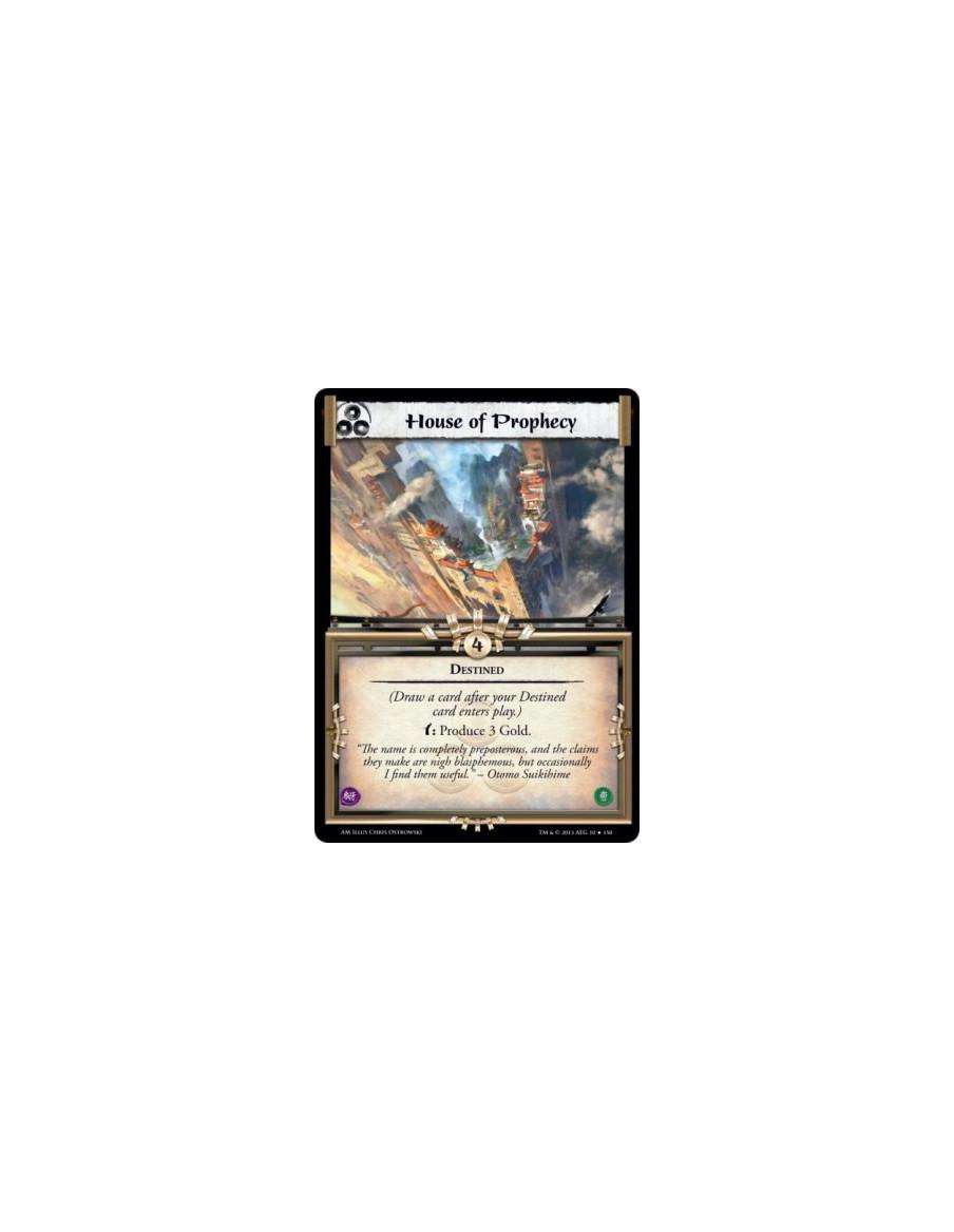 House of Prophecy  - Destined(Draw a card after your Destined card enters play.)w: Produce 3 Gold.