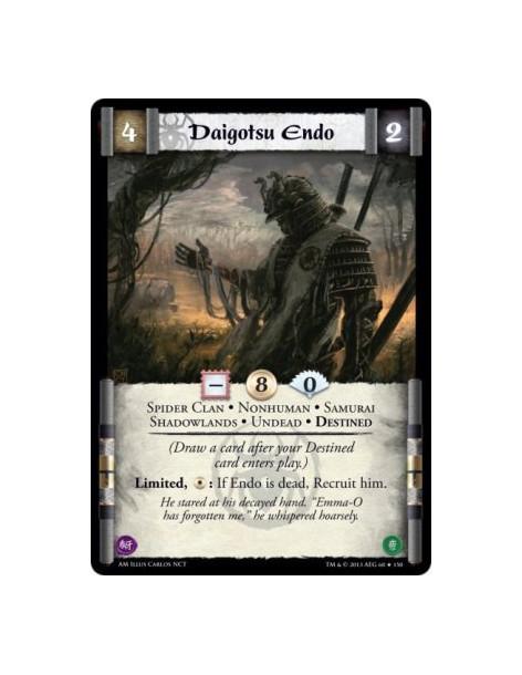 Daigotsu Endo  - Destined • Nonhuman • Samurai • Shadowlands • Spider Clan • Undead        (Draw a card after your Destined card