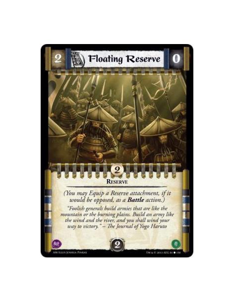 Floating Reserve  - Reserve              (You may Equip a Reserve attachment, if it would be opposed, as a Battle action.)