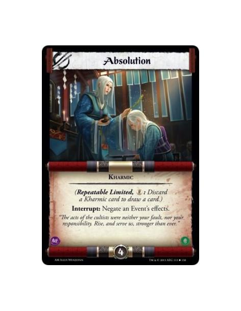 Absolution  -           Kharmic      Text    (Repeatable Limited, : Discard a Kharmic card to draw a card.)Interrupt: Negate an