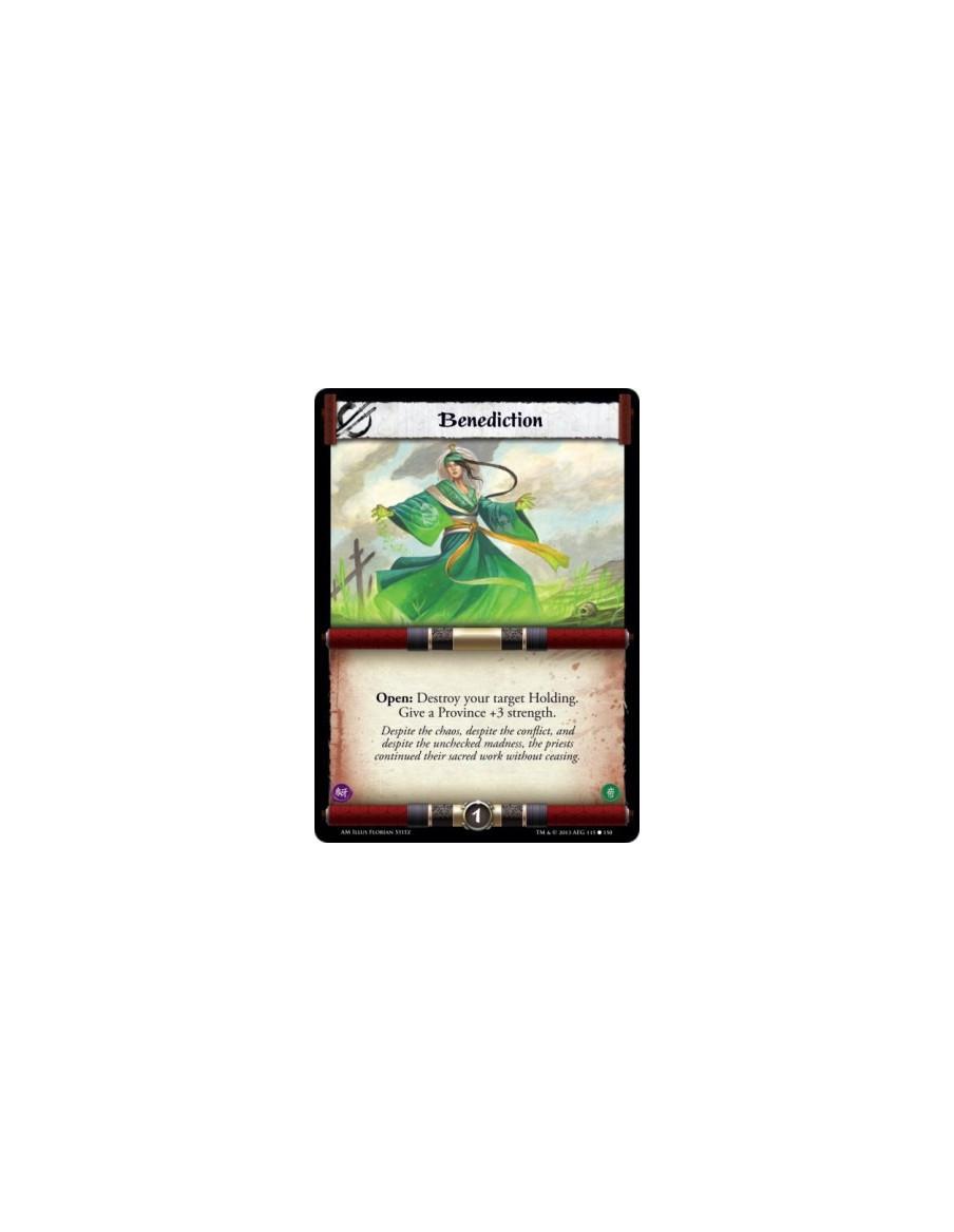Benediction  - Open: Destroy your target Holding. Give a Province +3 strength.