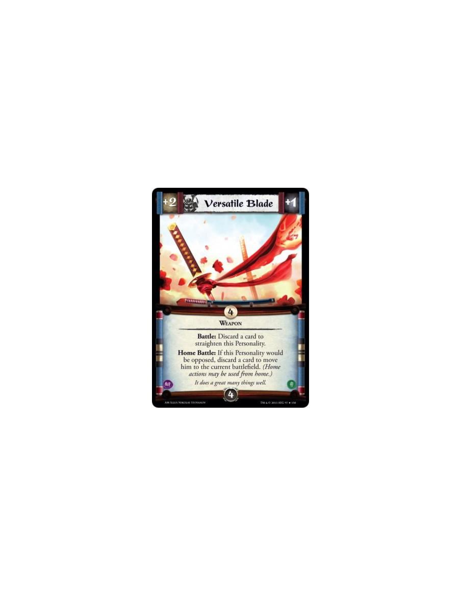 Versatile Blade  - Weapon                    Battle: Discard a card to straighten this Personality.Home Battle: If this Personal
