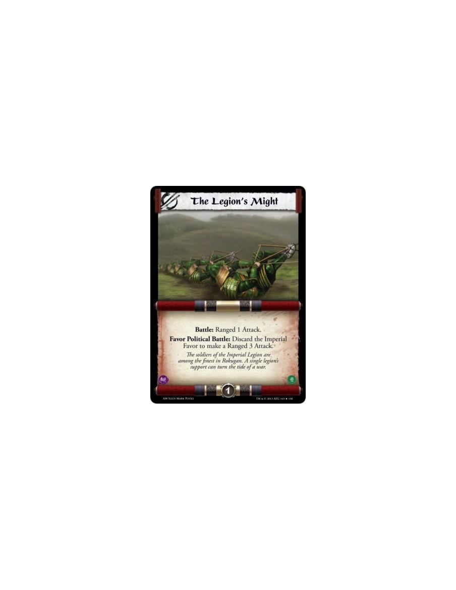The Legion's Might  - Political  Battle: Ranged 1 Attack.Favor Political Battle: Discard the Imperial Favor to make a Ranged 3 A