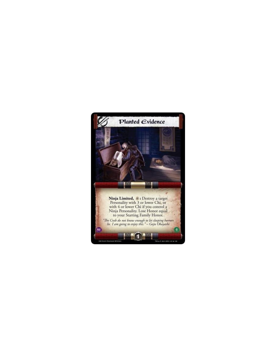 Planted Evidence FOIL  - Ninja  Ninja Limited, : Destroy a target Personality with 3 or lower Chi, or with 4 or lower Chi if you